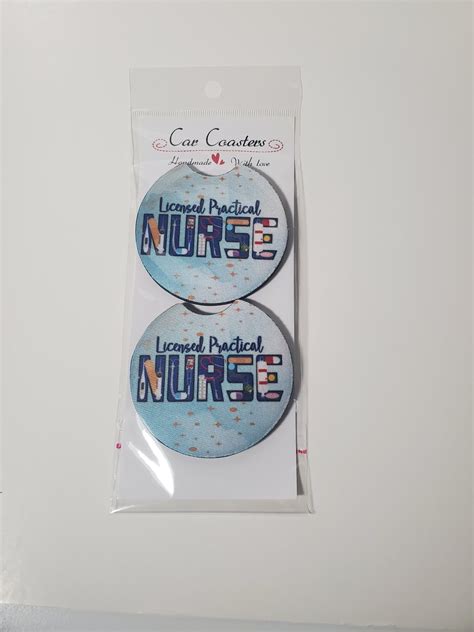 Licensed Practical Nurse Car Coasters - Go Rehab Authentic