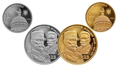 Numismatic monede din aur și argint cu tema 100 de ani de la