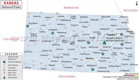 Kansas National Parks Map | National Parks in Kansas