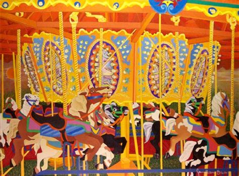 Carousel Art for Sale: The Golden Dawn - Oil Painting by James Homer Brown