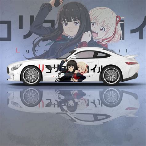 Anime Lycoris Recoil K Z Araba Wrap Sticker Araba Kartmas Yarat C