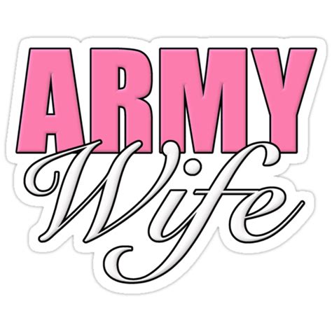 Army Wife Stickers By Gleekgirl Redbubble