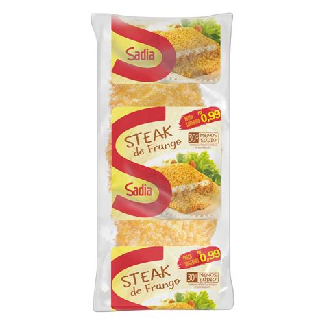 EMPANADO DE FRANGO STEAK SADIA PACOTE 100G GTIN EAN UPC 7891515488871