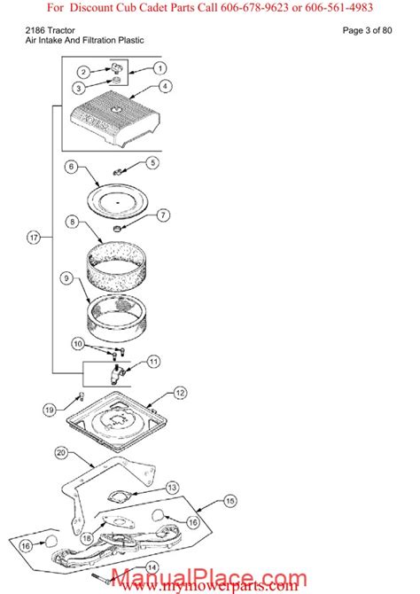 Cub Cadet Parts Manual For Model 2186 Tractor Service Manual Download Marketplace