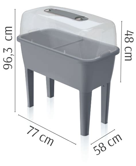 Szklarnia Domowa Rozsadnik Szary Respana Planter Set Sklep