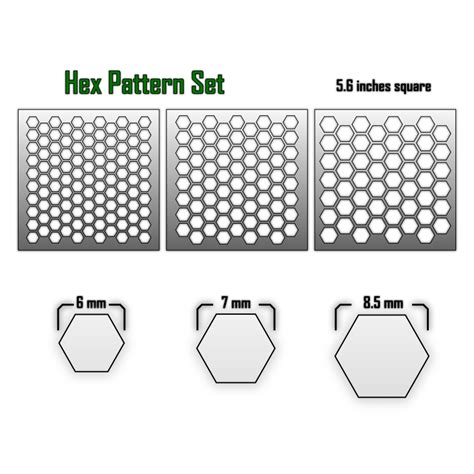 Hex Pattern Airbrush Stencils – Death Ray Designs – Tabletop ...