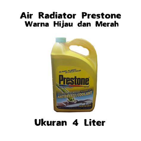 Jual Air Radiator 4 Liter Prestone Antifreeze Coolant Hijau Merah