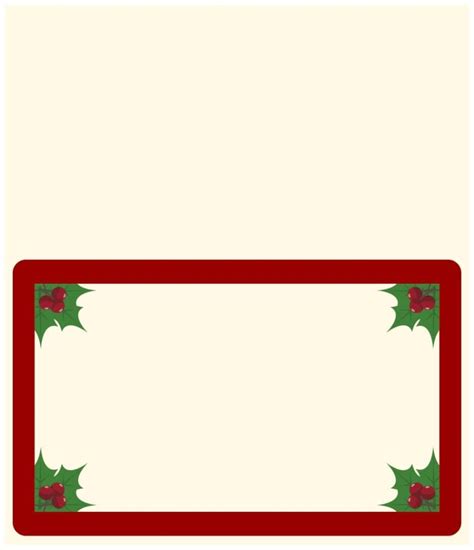 Printable Christmas Place Cards Template - Printable JD