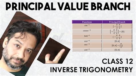 PRINCIPAL VALUE BRANCH Of INVERSE TRIGONOMETRY Class 12 YouTube