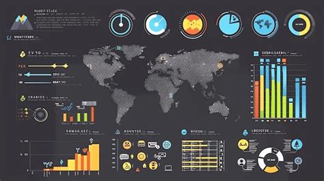 A Business Infographic With Charts Graphs And Maps Premium Ai