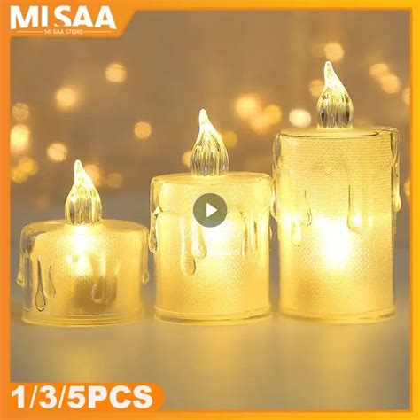 Velas Led Con Llama Parpadeante Control Remoto Luces Led De Navidad