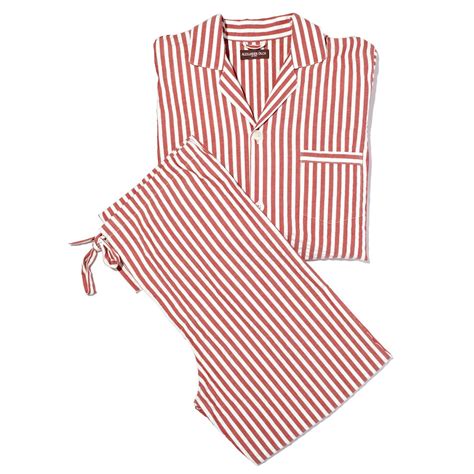 Mens Red Striped Pajamas Striped Striped Top Striped Pyjamas