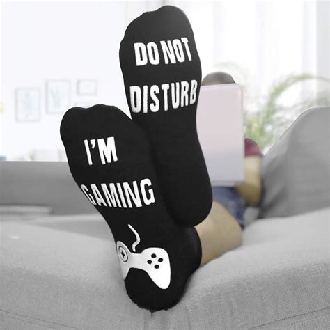 Do Not Disturb Gaming Socks Funny Cotton Novelty Gamer Socks Etsy