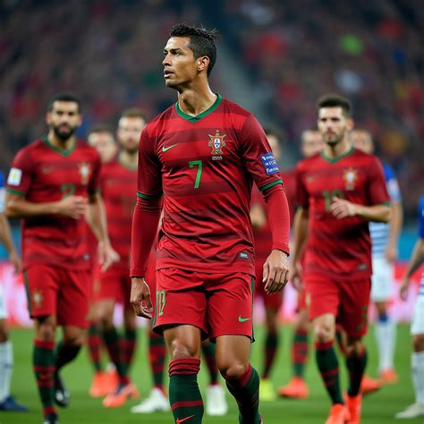 Portugal Football Team With Cristiano Ronaldo Stable Diffusion Online