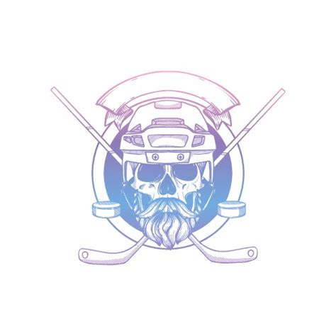 Colored Hand Sketch Hockey Goalie Royalty Free Vector Image