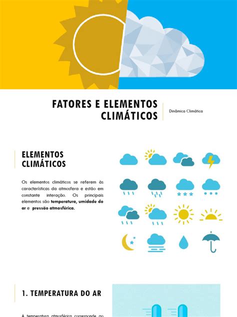 O Que São Elementos Climaticos - Fatores e Elementos Climáticos Essenciais | PDF | Umidade | Atmosfera