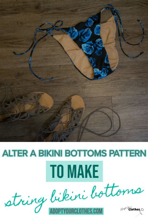 Alter A Regular Bikini Bottoms Pattern To Make String Bikini Bottoms