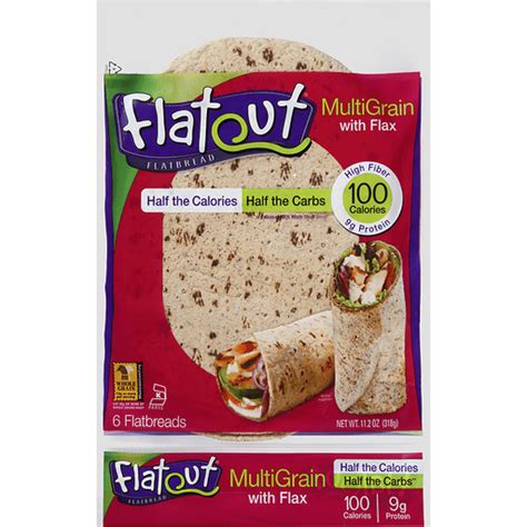 Flatout Multigrain With Flax Flatbread Ct Bag Tortillas Pitas