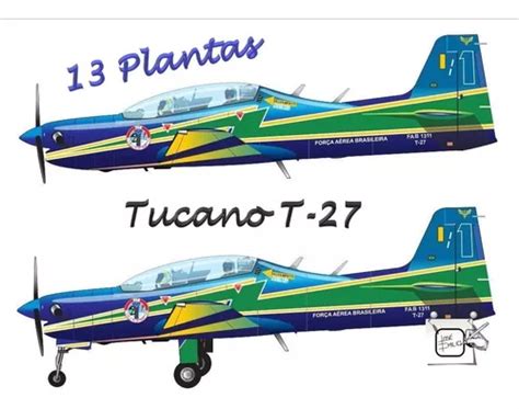 Plantas Aeromodelo Tucano T Plantas Brinde Mercadolivre