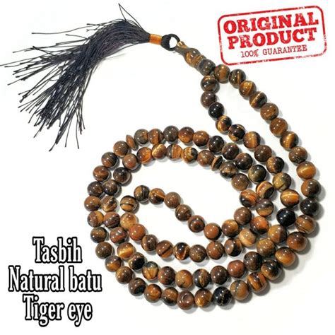 Jual TASBIH NATURAL BATU ALAM TIGER EYE AKA BIDURI SEPAH ASLI JAMINAN