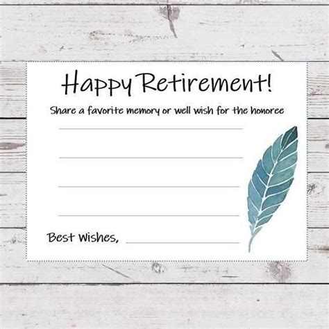 Share A Memory Printable Cards Retirement Party Memory Cards