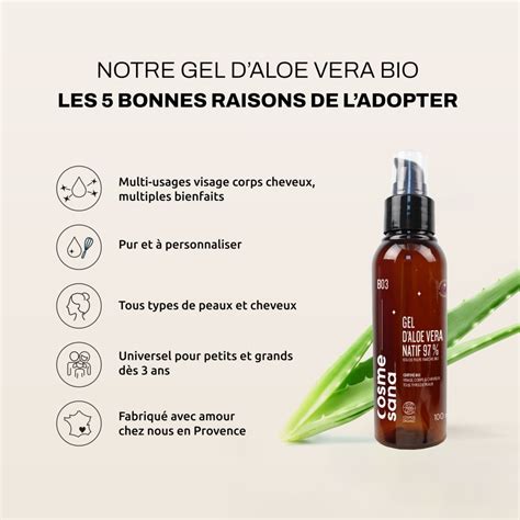 Gel D Aloe Vera Natif Bio Ml Cosmesana Onatera