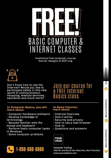 Free Computer Training Flyer Templates