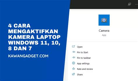 Cara Mengaktifkan Kamera Laptop Acer Dan Asus Windows 10 8 7