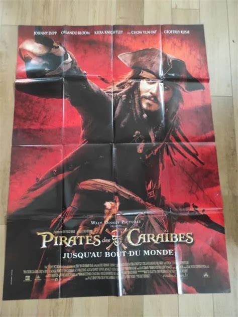 Affiche Film Pirates Des Cara Bes Jusqu Au Bout Du Monde X Cm