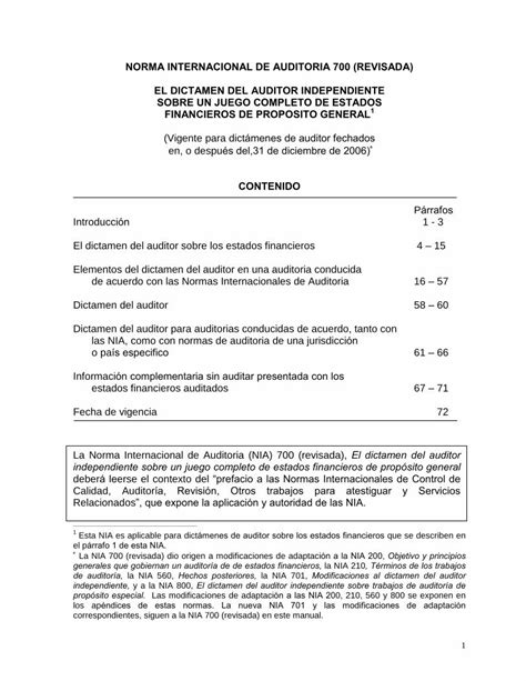 Pdf Norma Internacional De Auditoria Introducci N El