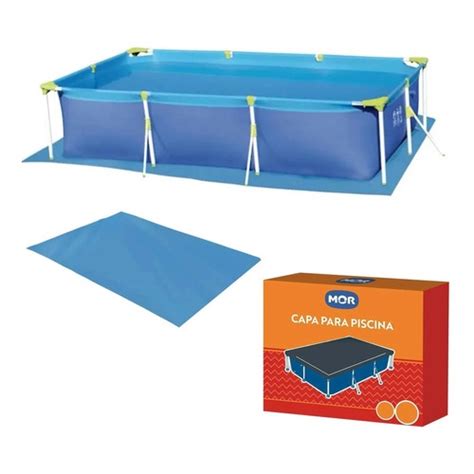 Kit Piscina Retangular Mor Litros Forro Capa Shopee Brasil