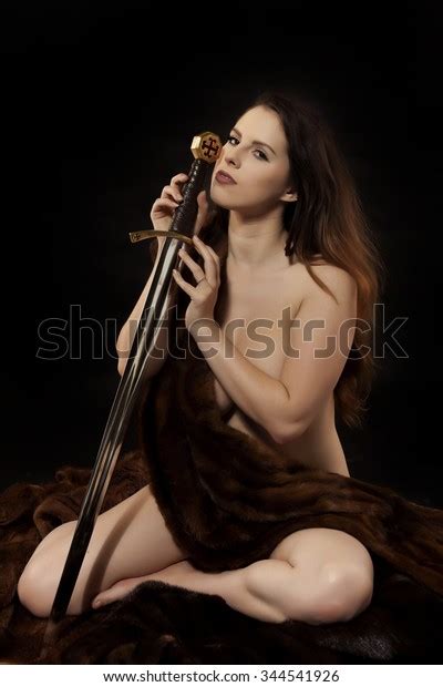Sexy Nude Warrior Woman Broad Blade Stock Photo Shutterstock