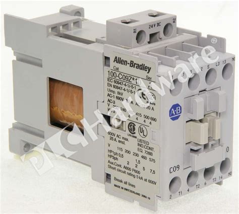 PLC Hardware Allen Bradley 100 C09ZJ10 MCS C Contactor IEC 9A 24V DC