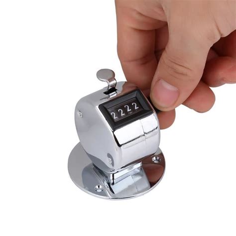 VINGVO Compteur Hand Tally 4 Chiffres Mini Métal pour et Jeux Sportifs