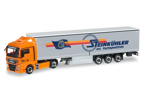 Herpa MAN TGX XLX Gardinenplanen Sattelzug Steinkühler 917018