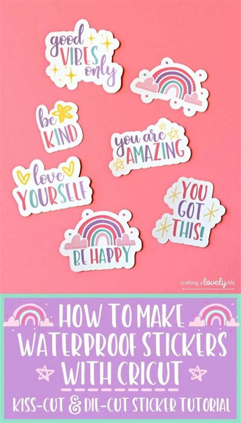 How to Make Waterproof Stickers with Cricut | How to make stickers, Diy ...