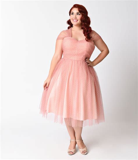 Plus Size Retro Dresses 50s 60s 70s 80s 90s