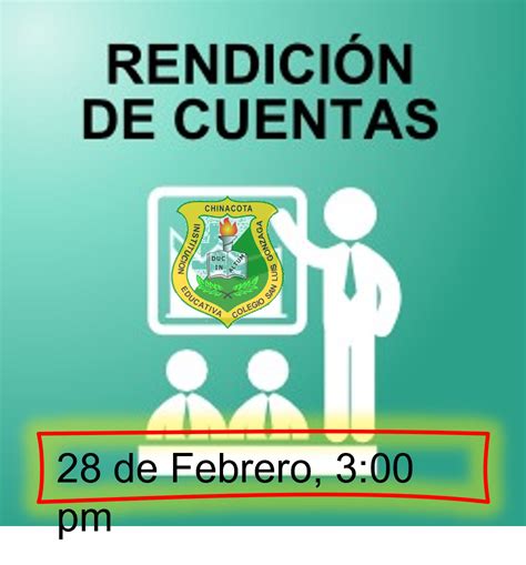 Rendición de Cuentas Institución Educativa Colegio San Luis Gonzaga