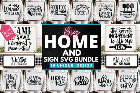 Home And Sign Svg Bundle Creative Market