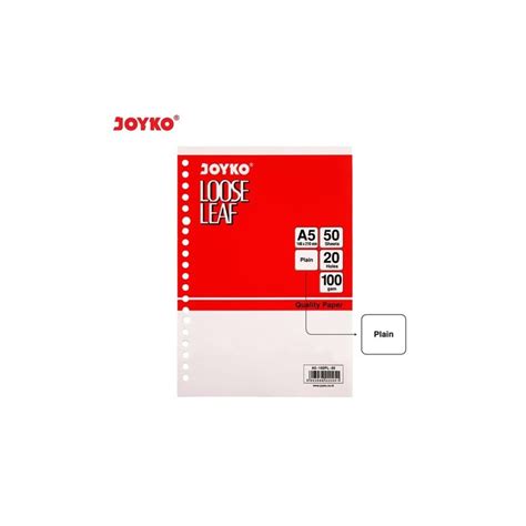 Joyko Loose Leaf A5 Blank Grid And Dotted 50 Sheetslembar Kertas