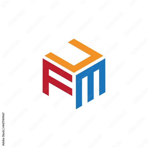 Hexagon logo with the letters UFM design Stock Vector | Adobe Stock