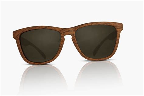 Wood Grain Sunglasses Black Lens Far Out Sunglasses