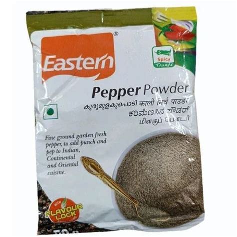 Variety Tellicherry India G Eastern Black Pepper Powder Packaging