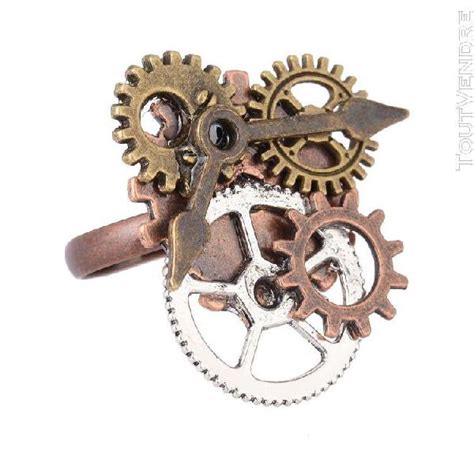 Bague Rouage Steampunk Engrenages Montre Part Ring En Lation En France