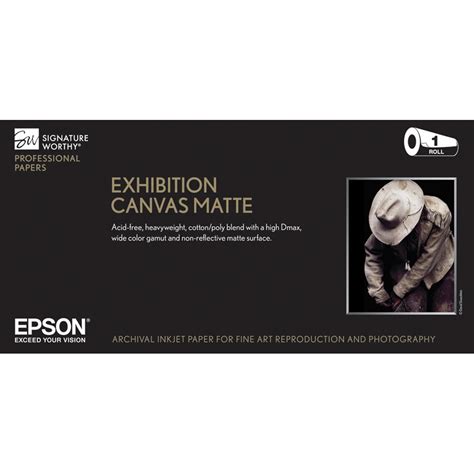 Epson Exhibition Canvas Matte Archival Inkjet Paper S B H