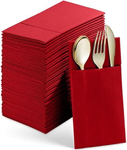 Amazon Kammak Pack Red Disposable Quality Dinner Napkins With