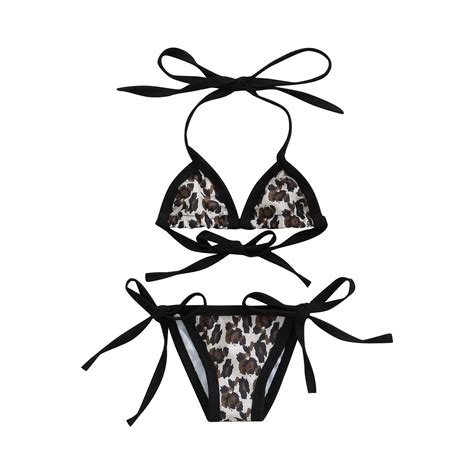 Baby Girl S Leopard Print Bikini Set Halter Bikini Top Bikini Shorts Summer Baby Swimwear