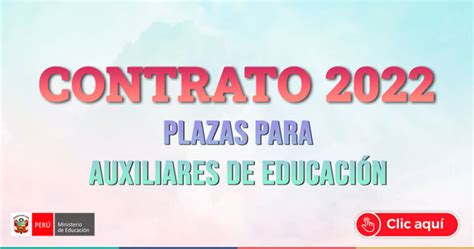 Plazas Para La ContrataciÓn De Auxiliares De EducaciÓn 2022