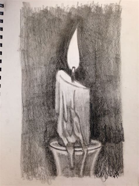 Candle Pencil Drawing