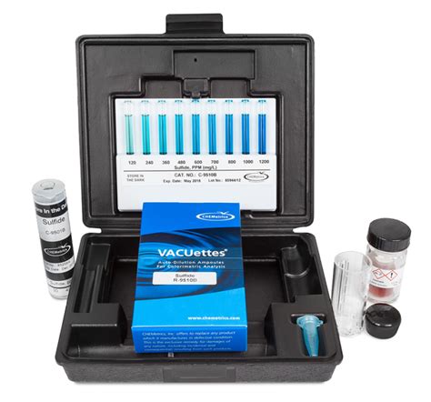 High Range Sulfide VACUettes Visual Test Kit CHEMetrics